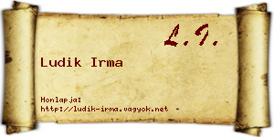 Ludik Irma névjegykártya